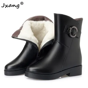 JXANG 2020 All Wool Snow Boots Women Plush Platform for Woman Winter Boots Fashion Zipper New Genuine Leather Cowhide Warm Shoes
JXANG 2020 All Wool Snow Boots Women Plush Platform for Woman Winter Boots Fashion Zipper New Genuine Leather Cowhide Warm Shoes