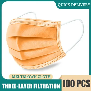 10/50/100/500pcs Adult Disposable Face Mask 3-Layer Filter Anti Dust Smog Earloop Breathable Orange Mouth Masks Fast Shipping
10/50/100/500pcs Adult Disposable Face Mask 3-Layer Filter Anti Dust Smog Earloop Breathable Orange Mouth Masks Fast Shipping