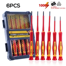 6PCS Insulated Screwdriver Set 1000V Multifunctional Electrician Tool One Word Batch Head Rotated Powerful Magnet Power Parts
6PCS Insulated Screwdriver Set 1000V Multifunctional Electrician Tool One Word Batch Head Rotated Powerful Magnet Power Parts