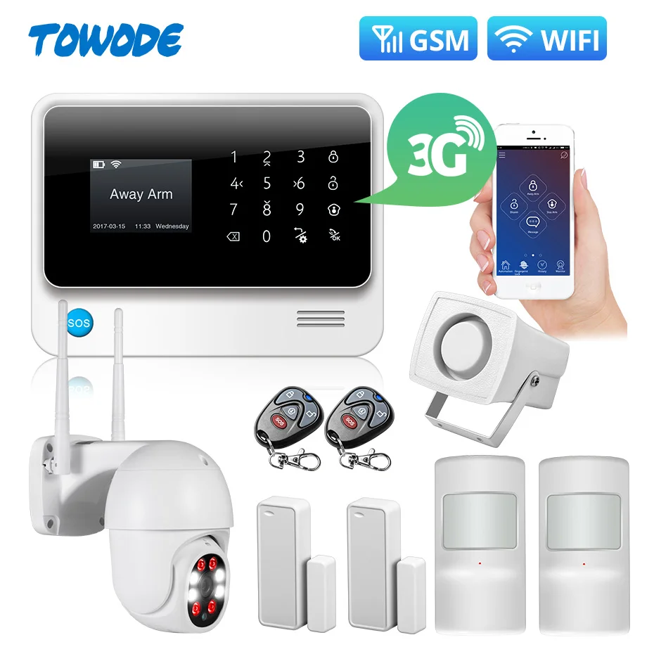 Towode Smart Alarm Systems Security Home G90B Plus 3G GSM WIFI APP Remote Control Fire House Alarm System with IP Alarm Host
Towode Smart Alarm Systems Security Home G90B Plus 3G GSM WIFI APP Remote Control Fire House Alarm System with IP Alarm Host