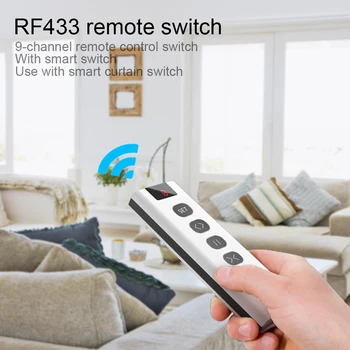 Curtain Remote Control 9 Channel 433 Remote Control for WiFi Curtain Switch RF Roller Blinds Module Curtain Accessories Emitter
Curtain Remote Control 9 Channel 433 Remote Control for WiFi Curtain Switch RF Roller Blinds Module Curtain Accessories Emitter