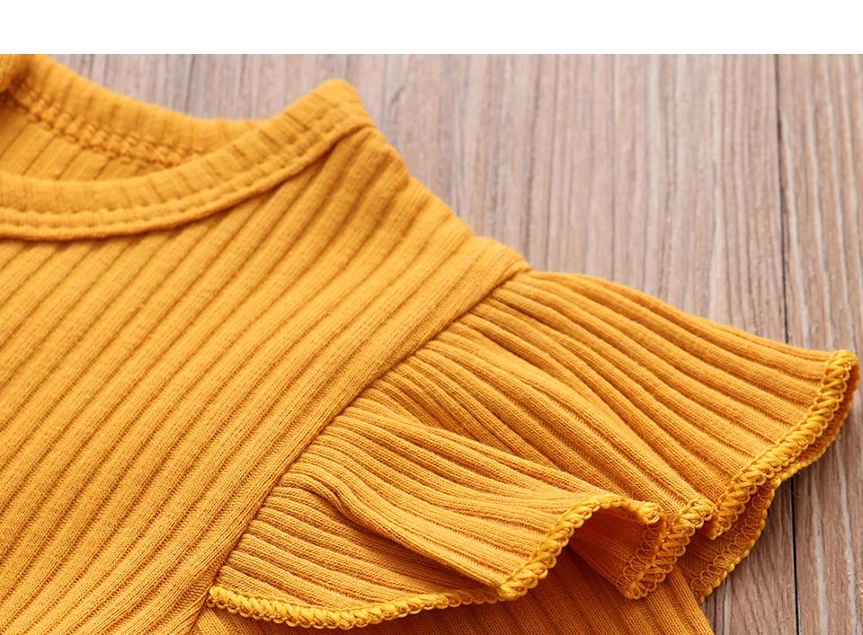 Newborn Baby Girl Clothes Set Fashion Autumn Long Sleeve Solid Color Romper Tops Stripe Pants Headband Infant Clothing Outfits