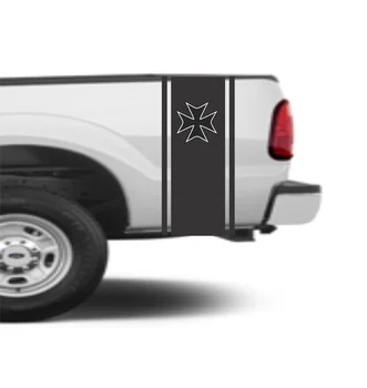 For 2Pcs VINYL GRAPHICS DECAL STICKER TRUCK BED STRIPE 15" x 48" MALTESE CROSS SP4-57 Car styling 
For 2Pcs VINYL GRAPHICS DECAL STICKER TRUCK BED STRIPE 15" x 48" MALTESE CROSS SP4-57 Car styling