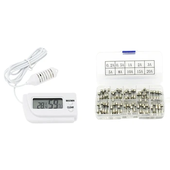1pcs Memory Function Lcd Digital Egg Incubator Thermometer & 100Pcs 5X20mm Blow Glass Tube Fuse Assorted Kits
1pcs Memory Function Lcd Digital Egg Incubator Thermometer & 100Pcs 5X20mm Blow Glass Tube Fuse Assorted Kits