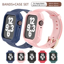 Silicone Sports Band for Apple Watch Se 6 Strap 38 42MM Bands+case set Rubber Watchband for Iwatch series 5 4 3 40 44mm correa
Silicone Sports Band for Apple Watch Se 6 Strap 38 42MM Bands+case set Rubber Watchband for Iwatch series 5 4 3 40 44mm correa