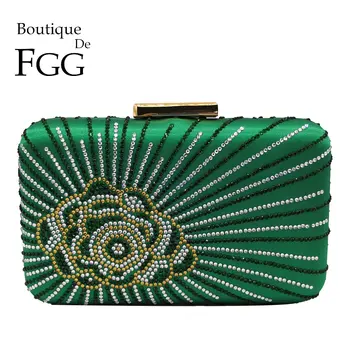 Boutique De FGG Flower Clutch Women Evening Bags Crystal Wedding Bag Party Cocktail Chain Shoulder Crossbody Handbag Purse
Boutique De FGG Flower Clutch Women Evening Bags Crystal Wedding Bag Party Cocktail Chain Shoulder Crossbody Handbag Purse