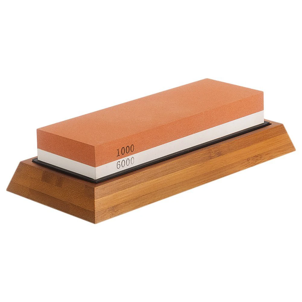Deluxe Sharpening Stone 2-IN-1 Whetstone with Angle Guide & Non-Slip Bamboo Base 1000/6000
Deluxe Sharpening Stone 2-IN-1 Whetstone with Angle Guide & Non-Slip Bamboo Base 1000/6000