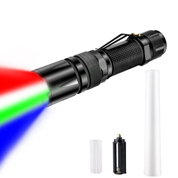 Red/Green/Blue/White Light Zoomable Tactical Light 18650 Ultra Bright Hunting Fish Light Waterproof LED Torch Flashlight 5 Modes
Red/Green/Blue/White Light Zoomable Tactical Light 18650 Ultra Bright Hunting Fish Light Waterproof LED Torch Flashlight 5 Modes