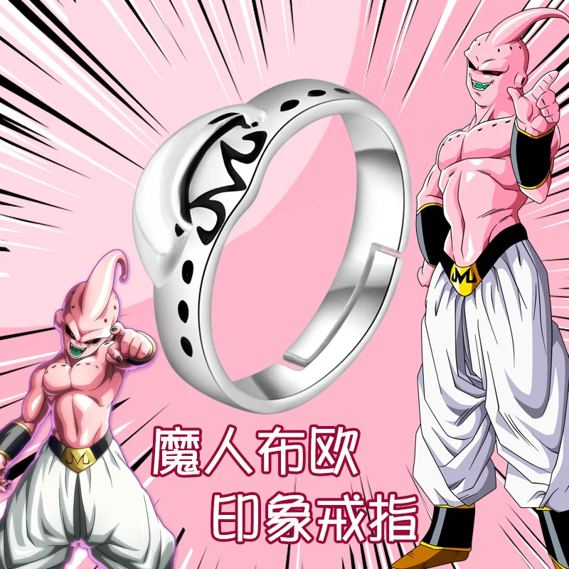 Anime Ring Dragon Ball Majin Buu 925 Sterling Silver Finger Ring Adjustable Jewelry Cosplay Props Gift 
Anime Ring Dragon Ball Majin Buu 925 Sterling Silver Finger Ring Adjustable Jewelry Cosplay Props Gift