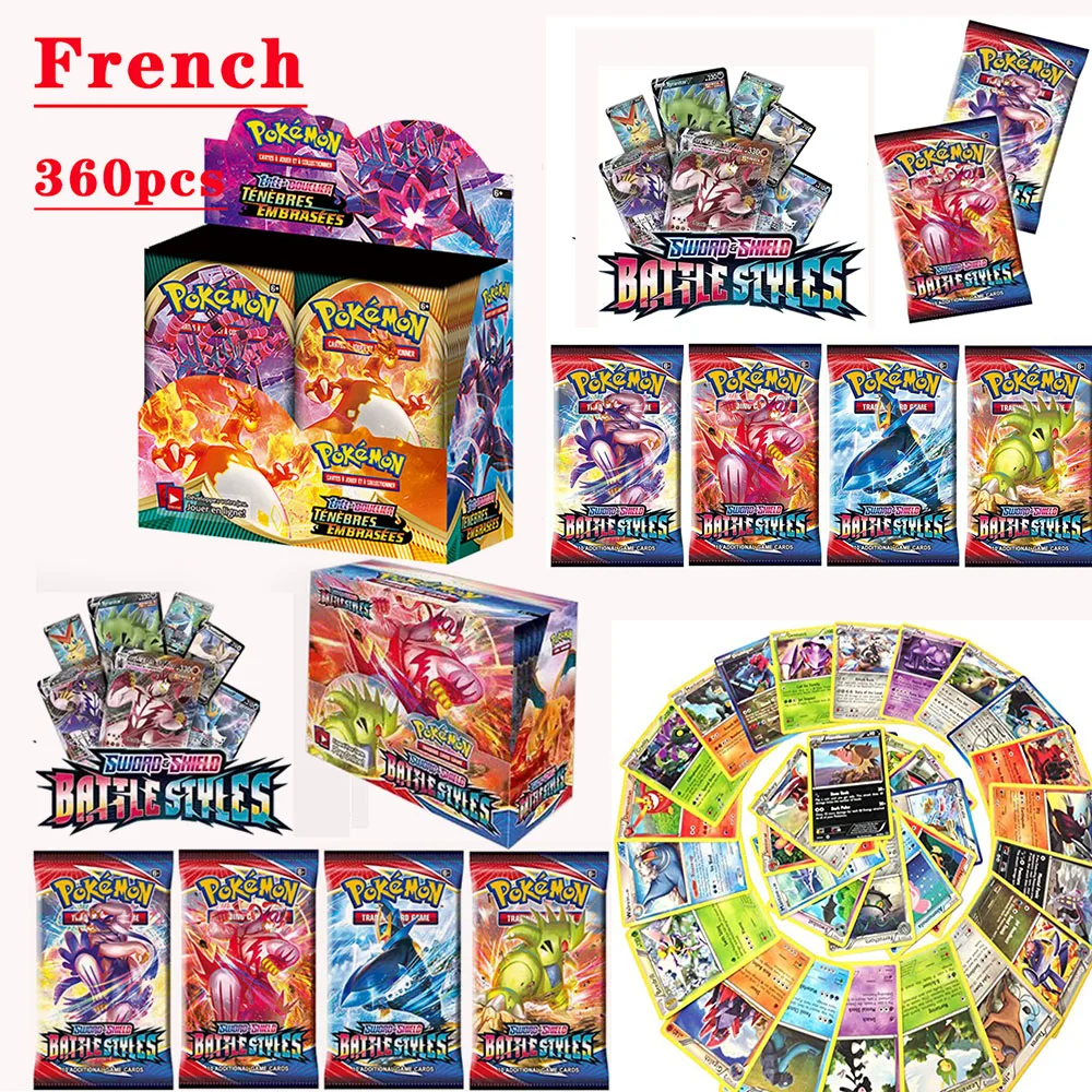 French Pokemon Cards Box TCG:Sun & Moon Trading Card Game Sword Shield Collection Energy Trainer Tag Team Spanish | Игрушки и хобби