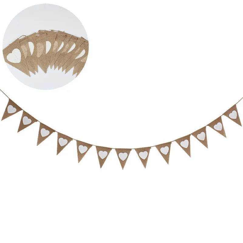 13pcs/set Love Heart Linen Pennant Banners Bridal Shower Wedding Decoration Birthday Party Signing Table Decor Party Supplies
13pcs/set Love Heart Linen Pennant Banners Bridal Shower Wedding Decoration Birthday Party Signing Table Decor Party Supplies