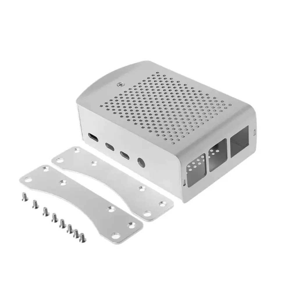 Housing Aluminum Alloy Case Dual Mounting Plate Protective Shell Metal Enclosure fit for Raspberry Pi 4 Model B
Housing Aluminum Alloy Case Dual Mounting Plate Protective Shell Metal Enclosure fit for Raspberry Pi 4 Model B