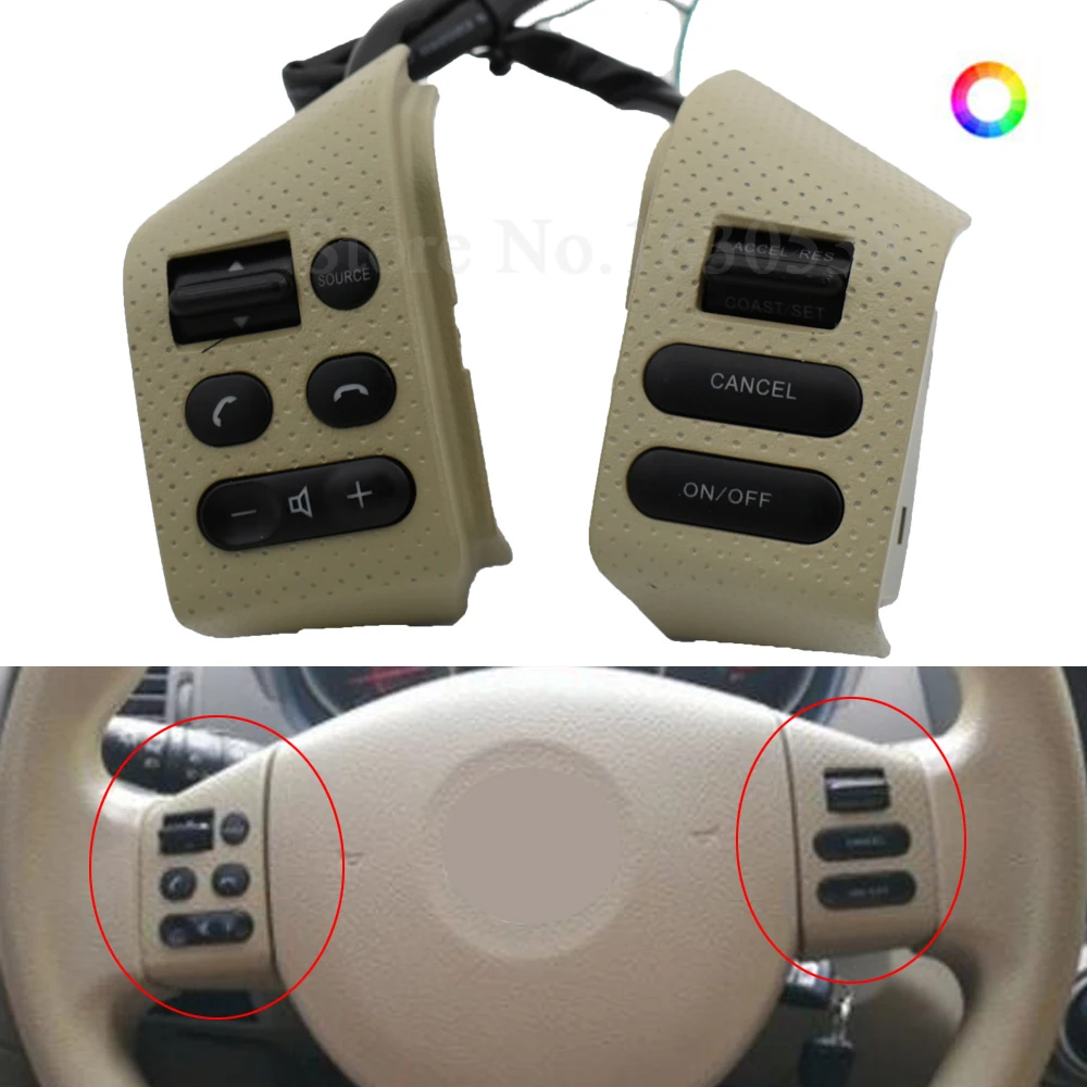 Seven color backlight, free switching Steering Wheel Switch Audio Volume Cruise Control Button For Nissan Sylphy 2005-2017
Seven color backlight, free switching Steering Wheel Switch Audio Volume Cruise Control Button For Nissan Sylphy 2005-2017