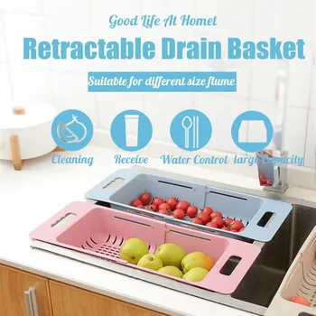 Adjustable Dish Drainer Sink Drain Basket Washing Vegetable Fruit Plastic Drying Rack Washing Rack Kitchen Accessories Organizer
Adjustable Dish Drainer Sink Drain Basket Washing Vegetable Fruit Plastic Drying Rack Washing Rack Kitchen Accessories Organizer
