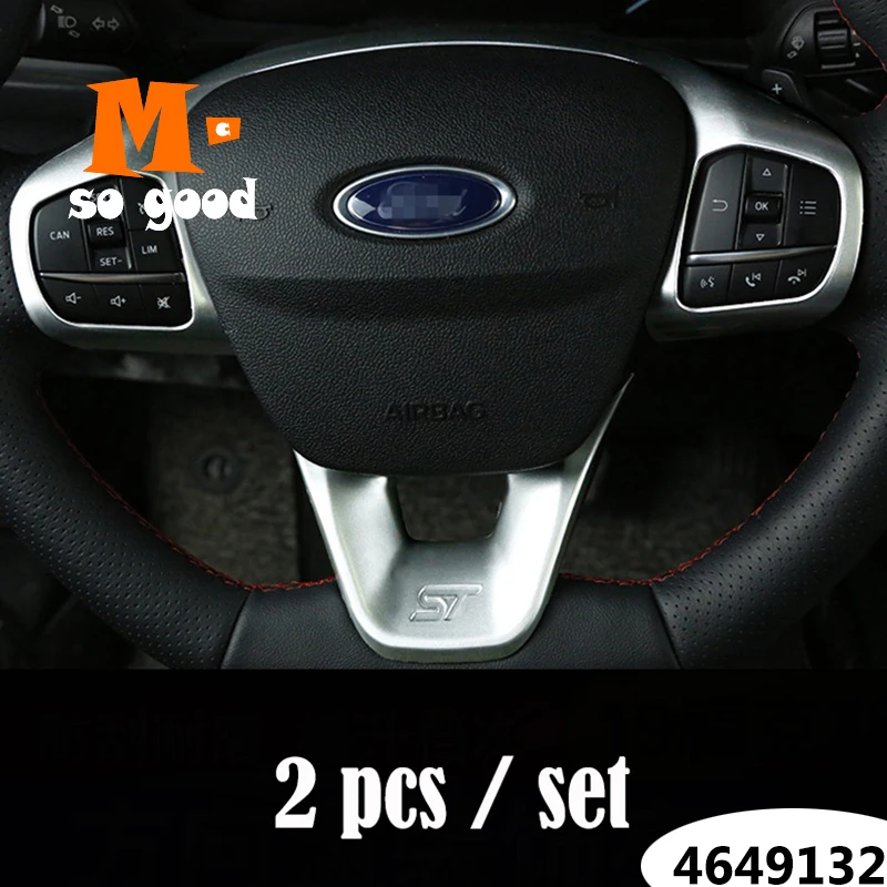 ABS Matte Chrome For Ford Fiesta MK8 ST LOGO Car Steering Wheel Trim Control Button Frame Cover 2017 2018 Interior Accessories 
ABS Matte Chrome For Ford Fiesta MK8 ST LOGO Car Steering Wheel Trim Control Button Frame Cover 2017 2018 Interior Accessories