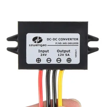 Converter Voltage Regulator Reducer Current 24V Step Down to 12V 5A 60W 5Amp Step Reducer Lorry Truck Boat Car Harness Connector
Converter Voltage Regulator Reducer Current 24V Step Down to 12V 5A 60W 5Amp Step Reducer Lorry Truck Boat Car Harness Connector