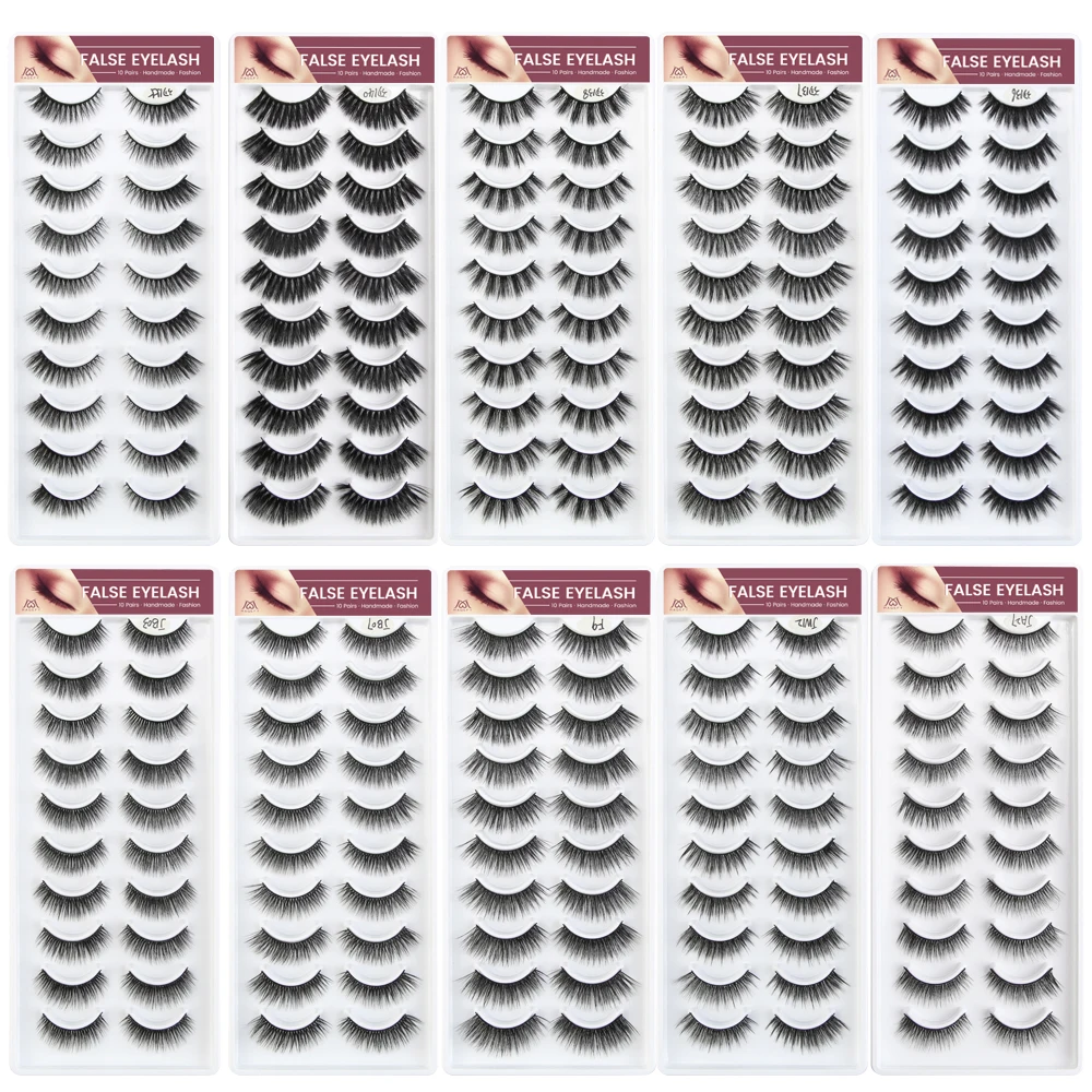 10 Pairs 3D Mink Full Strip Lashes Natural Fake Lashes Long Makeup Extension Soft Handmade Mink Eyelashes for beauty Tool
10 Pairs 3D Mink Full Strip Lashes Natural Fake Lashes Long Makeup Extension Soft Handmade Mink Eyelashes for beauty Tool