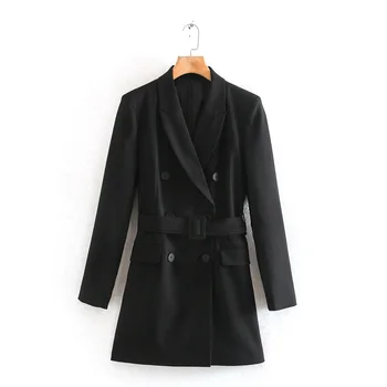 Strad Women's 2020 Spring New Small Fragrance Black Blazer Double Breasted Slim Thin Dress 01920674001
Strad Women's 2020 Spring New Small Fragrance Black Blazer Double Breasted Slim Thin Dress 01920674001