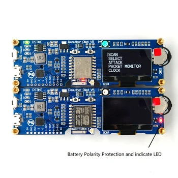 WiFi Deauther OLED V5 Development Board Set Smart Replacement Parts ESP8266 Mini Antenna Easy Apply Professional Screws PCB Home
WiFi Deauther OLED V5 Development Board Set Smart Replacement Parts ESP8266 Mini Antenna Easy Apply Professional Screws PCB Home