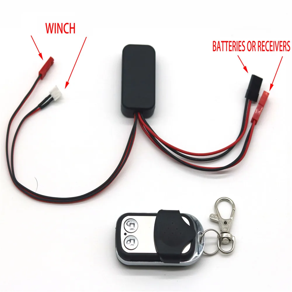 Winch Controller Wireless Remote Receiver Set for TRX4 SCX10 RC4WD RC Crawler Car Parts T-plug XT60 JST + DuPont
Winch Controller Wireless Remote Receiver Set for TRX4 SCX10 RC4WD RC Crawler Car Parts T-plug XT60 JST + DuPont