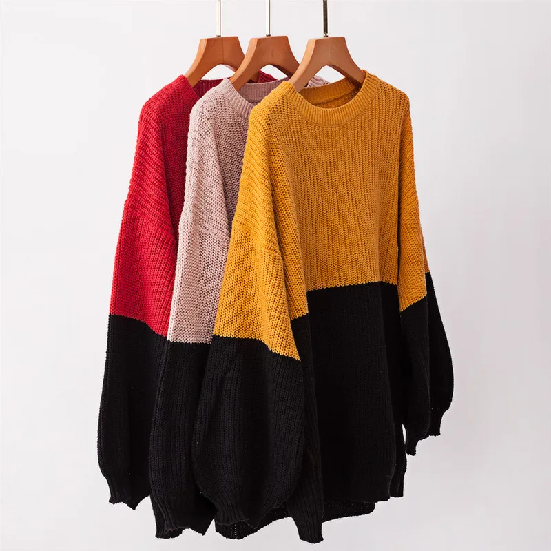 2019 Autumn Winter Puff Sleeve Sweater For Women High Elastic Loose Turtleneck Sweater Solid Patchwork Knitted Pullovers XL
2019 Autumn Winter Puff Sleeve Sweater For Women High Elastic Loose Turtleneck Sweater Solid Patchwork Knitted Pullovers XL