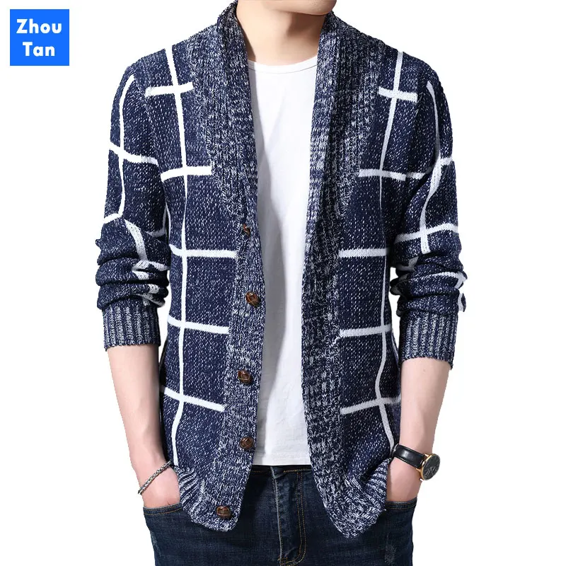 2020 Spring and Autumn New Men's Sweater Knitting Men Long Sleeve plaid Pullovers Slim Fit V-neck Coat Cardigan Clothes
2020 Spring and Autumn New Men's Sweater Knitting Men Long Sleeve plaid Pullovers Slim Fit V-neck Coat Cardigan Clothes