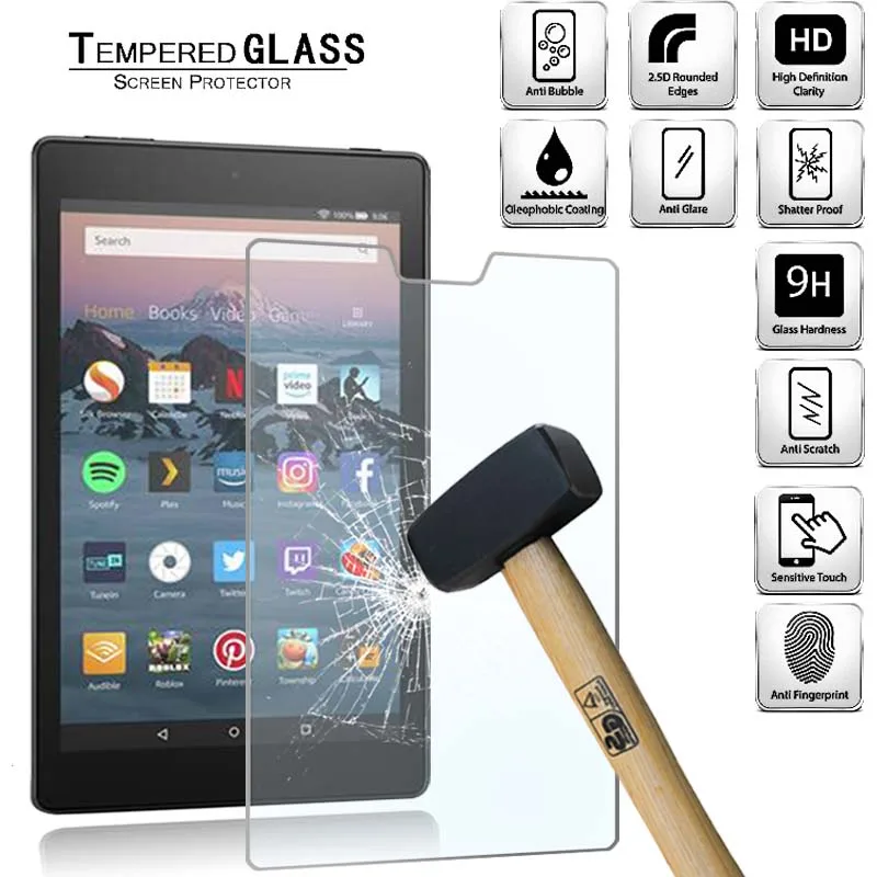 Tablet Tempered Glass Screen Protector Cover for Amazon Fire HD 8 (2018) Alexa Anti-Vibration and Anti-Scratch Tempered Film
Tablet Tempered Glass Screen Protector Cover for Amazon Fire HD 8 (2018) Alexa Anti-Vibration and Anti-Scratch Tempered Film
