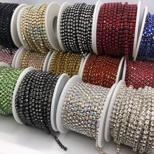 Diy Ab Rhinestone Cup Chain Crystal Strass Glas Steen Naaien Op Steentjes Voor Kleding Diamant Sieraden Ambachten Glitter Ies Sieraden