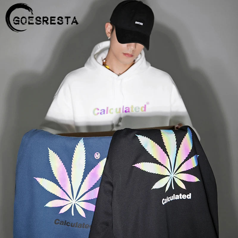 Hip Hop Reflective Maple Leaf Print Men Hoodie Sweatshirt Streetwear Harajuku Pullover Oversized Autumn Hooded Sweatshirt Men
Hip Hop Reflective Maple Leaf Print Men Hoodie Sweatshirt Streetwear Harajuku Pullover Oversized Autumn Hooded Sweatshirt Men