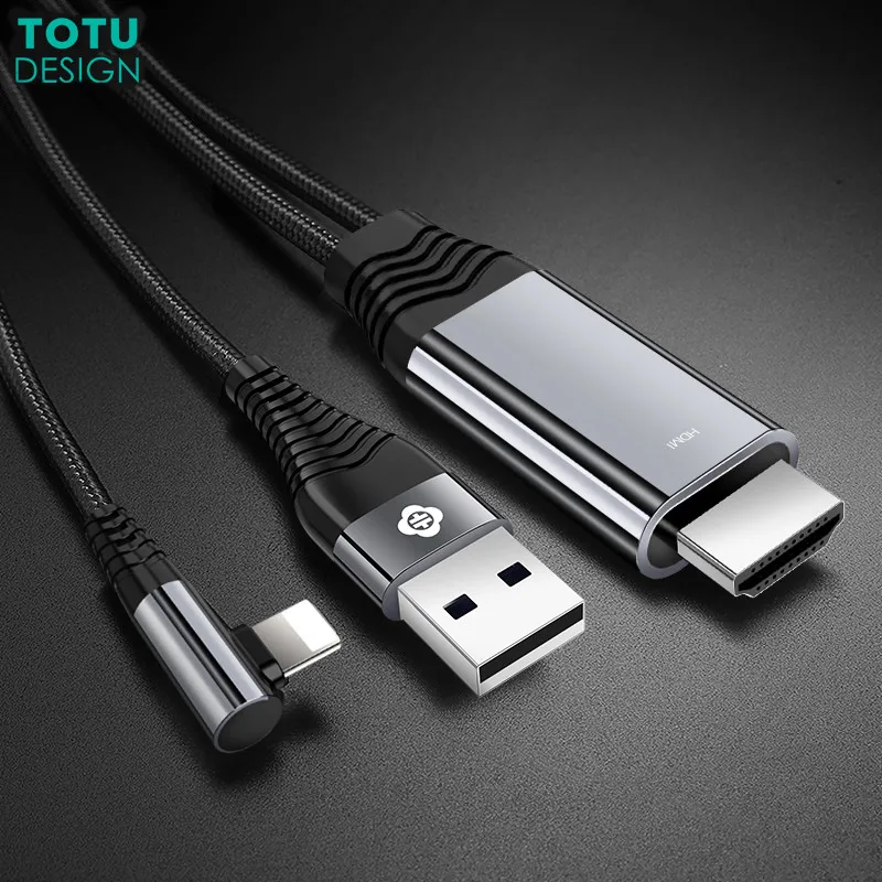 TOTU 4K 3.5M 8 Pin HDMI 2.4A HD USB Cable Charger For HDTV TV AV Audio Video Adapter Cable Converster Cable Charging For Iphone
TOTU 4K 3.5M 8 Pin HDMI 2.4A HD USB Cable Charger For HDTV TV AV Audio Video Adapter Cable Converster Cable Charging For Iphone