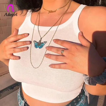 White 2020 New Summer Women Tank Tops Casual Slim Fitness Tee Harajuku Black Embroidery Butterfly Streetwear Sexy Camis Crop Top
White 2020 New Summer Women Tank Tops Casual Slim Fitness Tee Harajuku Black Embroidery Butterfly Streetwear Sexy Camis Crop Top