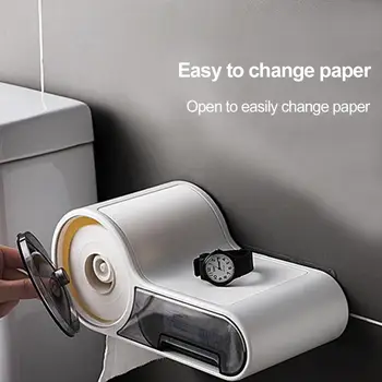1PC Bathroom Toilet Paper Holder Paper Tissue Box Plastic Toilet Dispenser Wall Mounted Roll Paper Storage Box Free Punching
1PC Bathroom Toilet Paper Holder Paper Tissue Box Plastic Toilet Dispenser Wall Mounted Roll Paper Storage Box Free Punching
