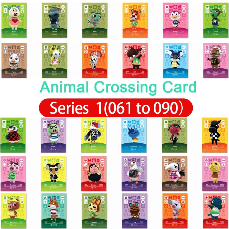 Animal Crossing Card Amiibo Card Work For Ns Games Series 1 Animals Crossing 61 to 90
Animal Crossing Card Amiibo Card Work For Ns Games Series 1 Animals Crossing 61 to 90