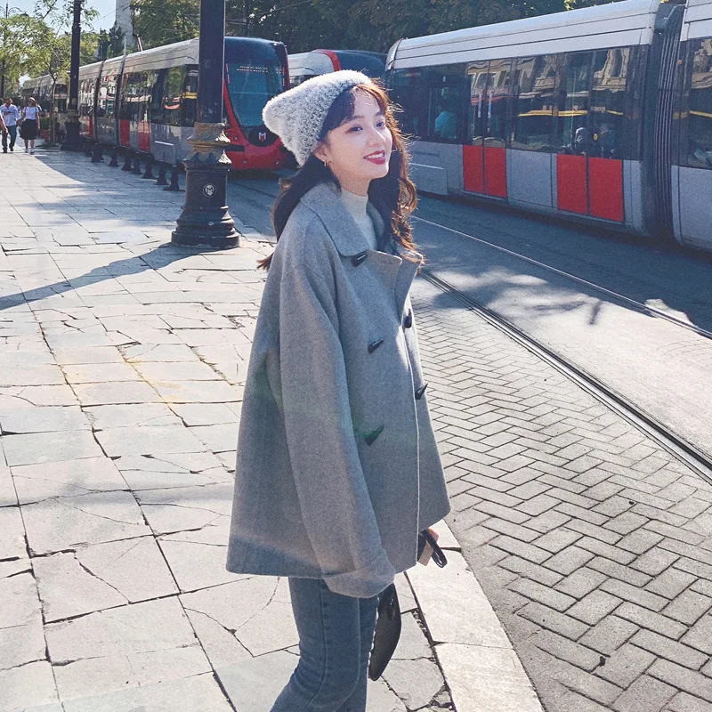Hepburn Wind Woolen Jacket Women's Short-height Short 2020 Autumn And Winter Korean-style Loose-Fit Students Versatile Toggle Ov
Hepburn Wind Woolen Jacket Women's Short-height Short 2020 Autumn And Winter Korean-style Loose-Fit Students Versatile Toggle Ov