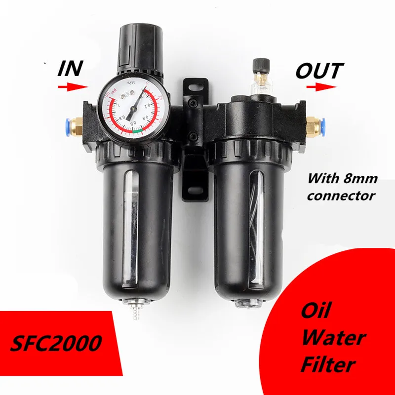 SFC2000 Water Oil Separator Air Compressor Trap Filter Regulator Oil Lubricator Moisture Filter
SFC2000 Water Oil Separator Air Compressor Trap Filter Regulator Oil Lubricator Moisture Filter