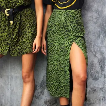 Womens Sexy High Waist A-Line Midi Long Skirt Vintage Green Leopard Dotted Print Side Split Package Hip Cocktail Party Clubwear
Womens Sexy High Waist A-Line Midi Long Skirt Vintage Green Leopard Dotted Print Side Split Package Hip Cocktail Party Clubwear