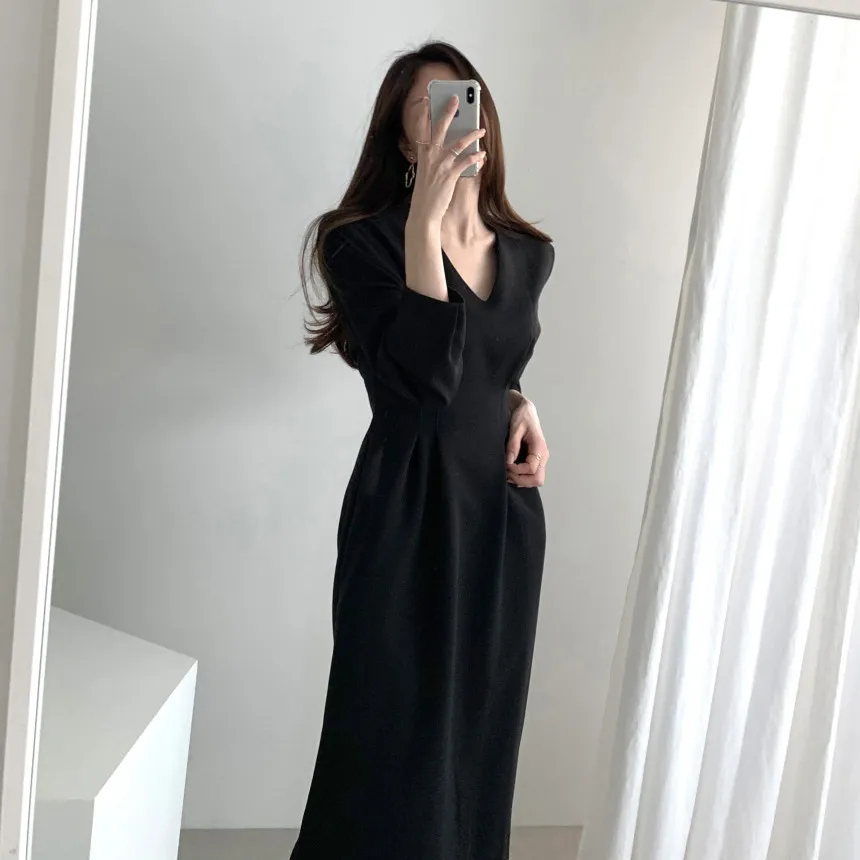 Sleeve A-Line Office Lady Elegant Midi Solid Dress Sexy V Neck Puff Vestido Da Fest 2020 New Autumn Women Fashion Casual
Sleeve A-Line Office Lady Elegant Midi Solid Dress Sexy V Neck Puff Vestido Da Fest 2020 New Autumn Women Fashion Casual