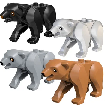 Moc Nature animal black brown Polar bear figures building block parts diy bricks educational toys for children gifts
Moc Nature animal black brown Polar bear figures building block parts diy bricks educational toys for children gifts