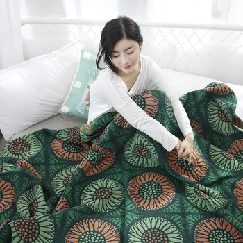 Japanese Style Sunflower Pattern Blanket Single Double Size Layers 4 Towel Cover Bed Blanket Cotton Blanket For Art Quilt Gauze
Japanese Style Sunflower Pattern Blanket Single Double Size Layers 4 Towel Cover Bed Blanket Cotton Blanket For Art Quilt Gauze