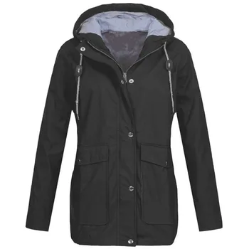 Clothes Women Fashion Solid Rain Jackets Coats Outdoor Plus Size Waterproof Hooded Coat Loose Zip Outwear Women Brand 2019 O14
Clothes Women Fashion Solid Rain Jackets Coats Outdoor Plus Size Waterproof Hooded Coat Loose Zip Outwear Women Brand 2019 O14