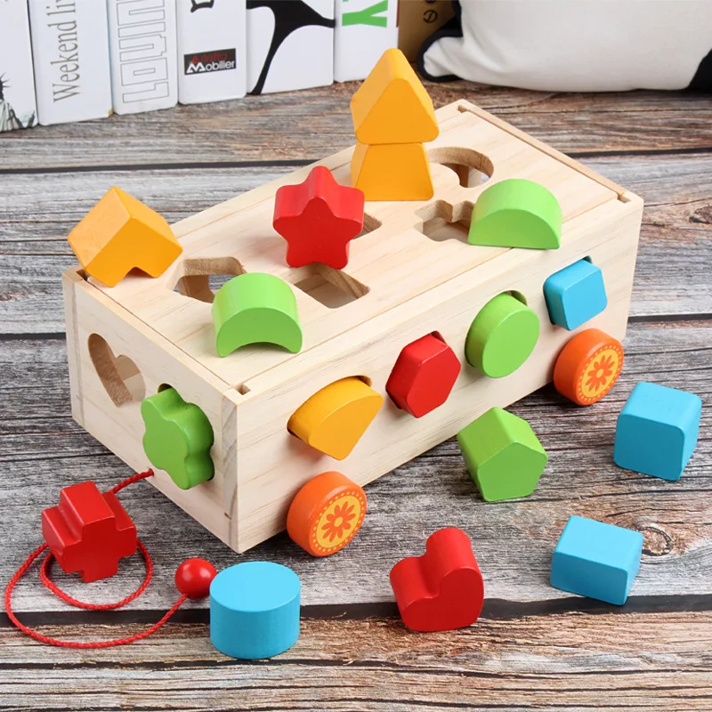 Children'S Educational Early Childhood Wooden Geometry Seventeen Hole Shape Matching Trailer Toy Color Cognitive
Children'S Educational Early Childhood Wooden Geometry Seventeen Hole Shape Matching Trailer Toy Color Cognitive