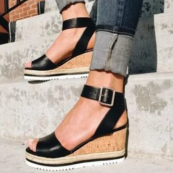 Women Wedges Sandals 2020 Summer Fashion Ankle Strap Peep Toe Waterproof Women's Solid Classic Elegant Ladies shoes
Women Wedges Sandals 2020 Summer Fashion Ankle Strap Peep Toe Waterproof Women's Solid Classic Elegant Ladies shoes