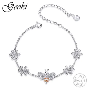 Geoki 925 Sterling Silver V Shaped Beads Bracelet White Micro Cubic Zirconia Victory of Love Chain Women Bangles Party Jewelry
Geoki 925 Sterling Silver V Shaped Beads Bracelet White Micro Cubic Zirconia Victory of Love Chain Women Bangles Party Jewelry