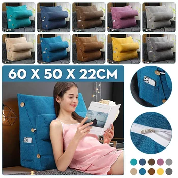 Cotton Canvas Triangular Backrest Cushion Wedge Lumbar Pillow Support Cushion Backrest for Bed Bolster Headboard
Cotton Canvas Triangular Backrest Cushion Wedge Lumbar Pillow Support Cushion Backrest for Bed Bolster Headboard