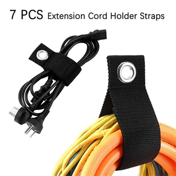 7 Pack Extension Cord Holder organizer Heavy Duty Storage Straps Fit With Garage Hook Pool Hose Hangers Strongly Viscous Gadget 
7 Pack Extension Cord Holder organizer Heavy Duty Storage Straps Fit With Garage Hook Pool Hose Hangers Strongly Viscous Gadget