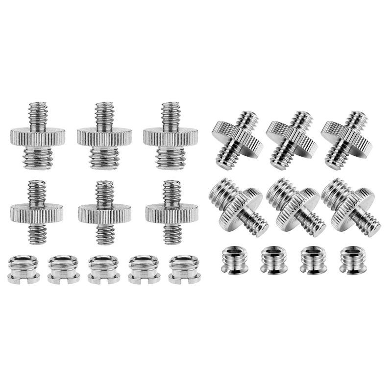 2 Set 21 Pcs 1/4 Inch and 3/8 Inch Camera Screw Adapter Converter Threaded Mount Set for Tripod Monopod Ballhead Light Stand Sho
2 Set 21 Pcs 1/4 Inch and 3/8 Inch Camera Screw Adapter Converter Threaded Mount Set for Tripod Monopod Ballhead Light Stand Sho