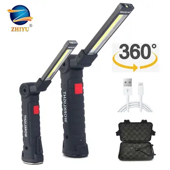 ZHIYU 5 Modes COB Working Flashlight LED Torch Vehicle Repairing Lamps USB Rechargeable Magnetic 360 rotating Portable Lights
ZHIYU 5 Modes COB Working Flashlight LED Torch Vehicle Repairing Lamps USB Rechargeable Magnetic 360 rotating Portable Lights