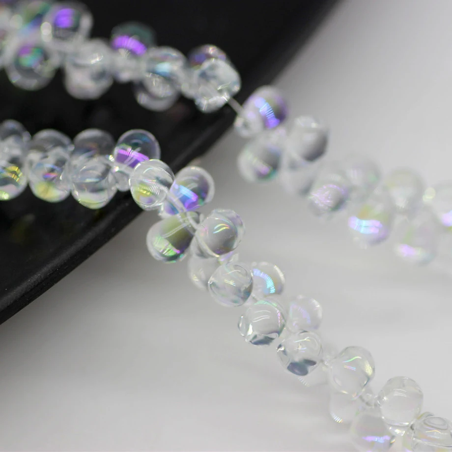 New Fashion Water Drop Small Glass Bead 5x6mm DIY Materials Beads Gradient Color 50pcs Horizontal Hole Handmade beads 
New Fashion Water Drop Small Glass Bead 5x6mm DIY Materials Beads Gradient Color 50pcs Horizontal Hole Handmade beads