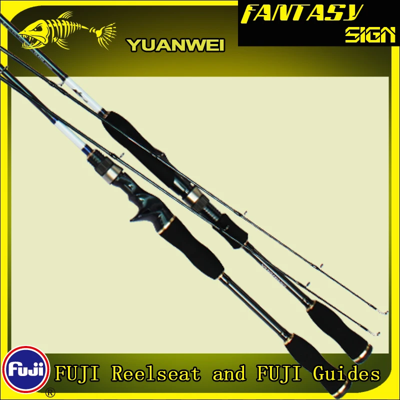 

YUANWEI 1.8m 2.1m Spinning / Casting Fishing Rod M ML MH Power Carbon Rod FUJI Guide Vara De Pesca Olta Canne A Peche J238