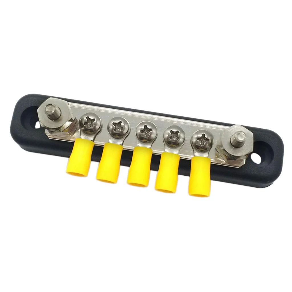 5 Way Terminal Bus Bar 150A DC 130A AC For Cars Trailers Yachts Ships 5 Way Terminal Bus Bar 150A DC 130A AC For Cars Trailers Yachts Ships